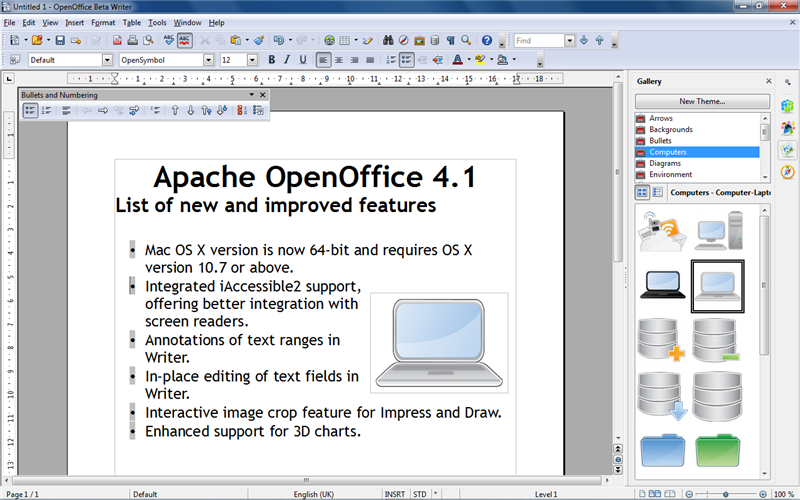 Openoffice 4.1.1