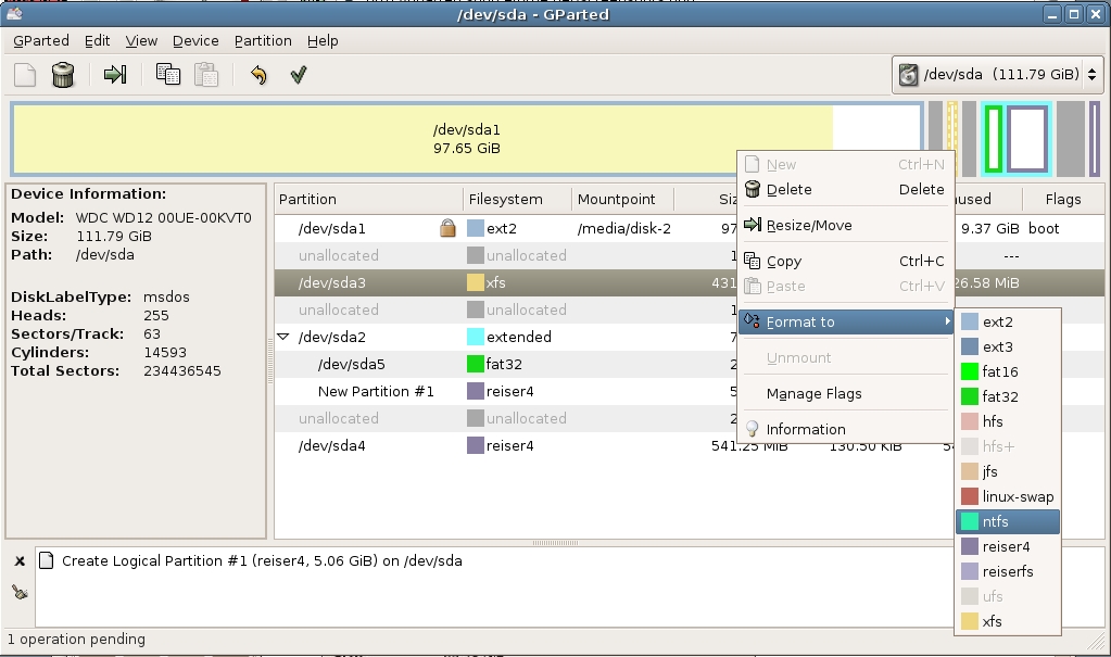 GParted is a partition editor that handles Linux, Windows and MacOS ...