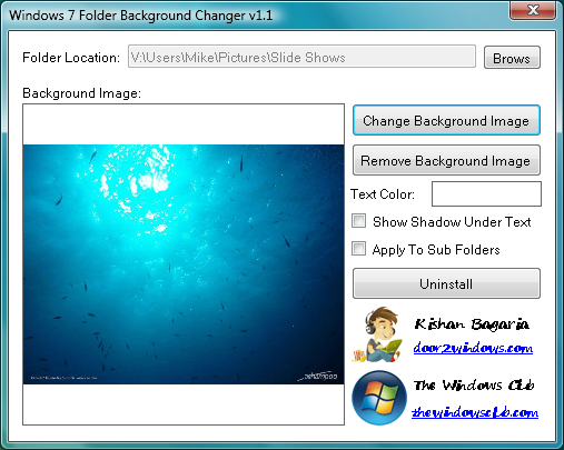 Windows 7 Folder Background Changer  Filehippo