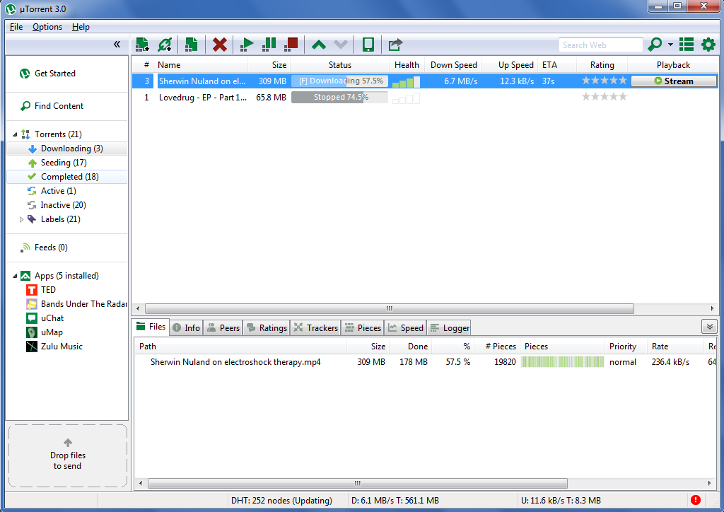 Download torrents with ease using uTorrent