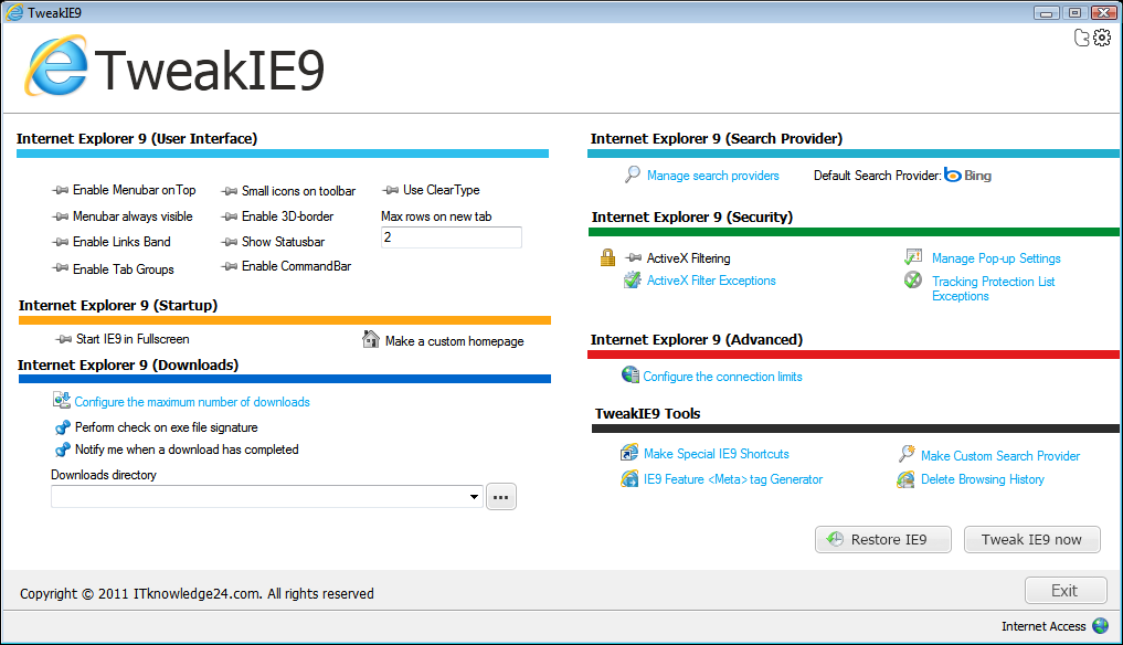 Take control of Internet Explorer 9 with TweakIE9 - OnMSFT.com - March 20, 2011