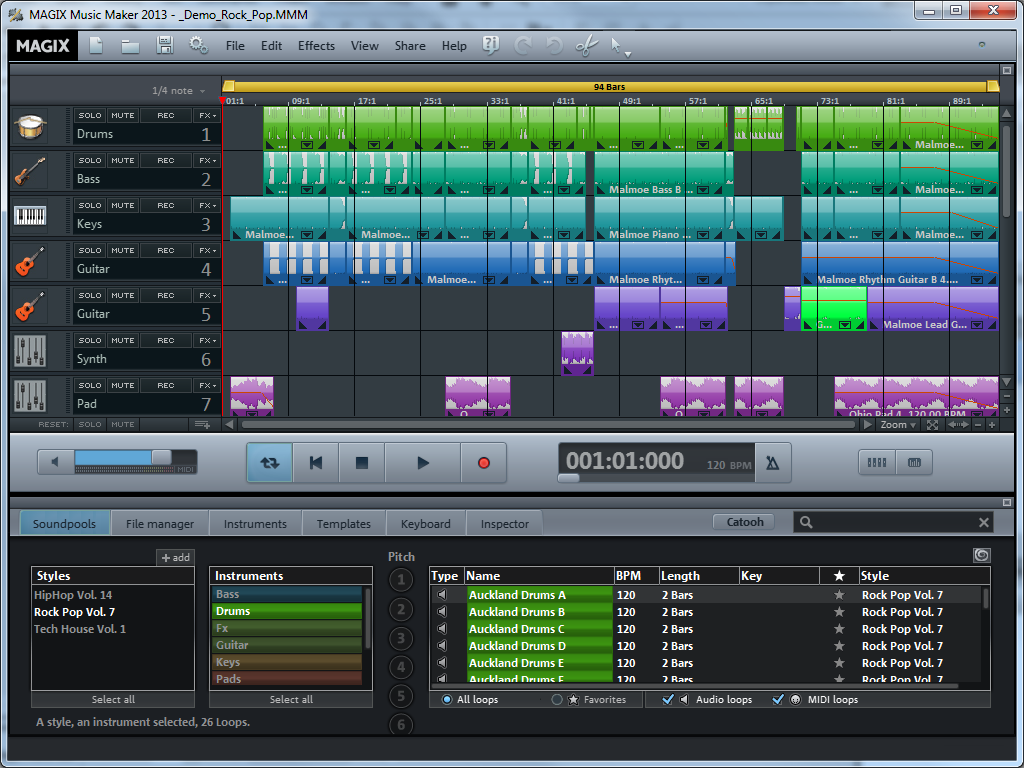 Create stunning music with ease using MAGIX Music Maker 2013