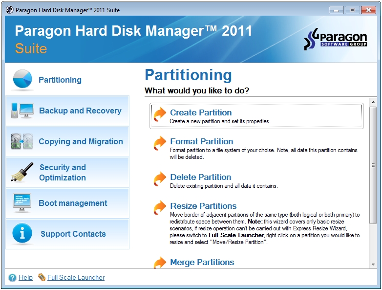 Paragon Hard Disk Manager 2011 Professional Advanced Recovery CD - Retail - Bootable ISO