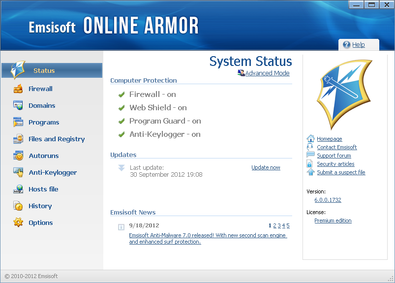 Online Armor Free  -  6