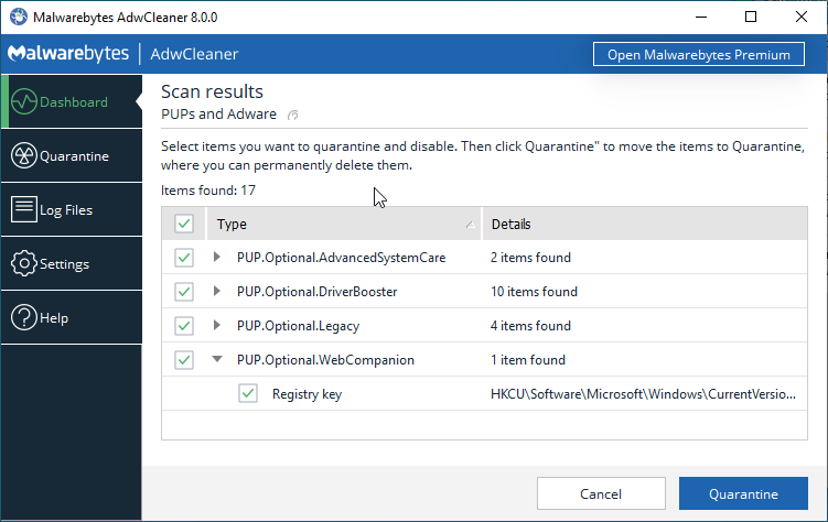 adwcleaner malwarebytes