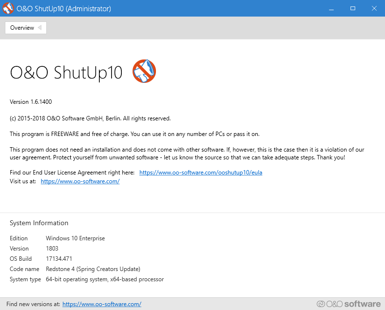 O&O ShutUp10++ – Free antispy tool for Windows 10 and 11