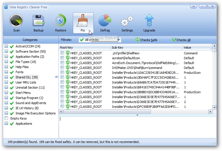 freeware registry cleaner