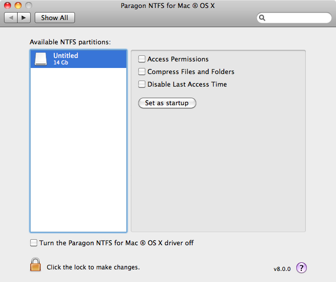 paragon ntfs for mac mount drive time