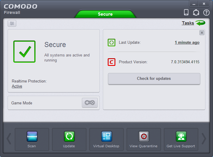 comodo firewall settings