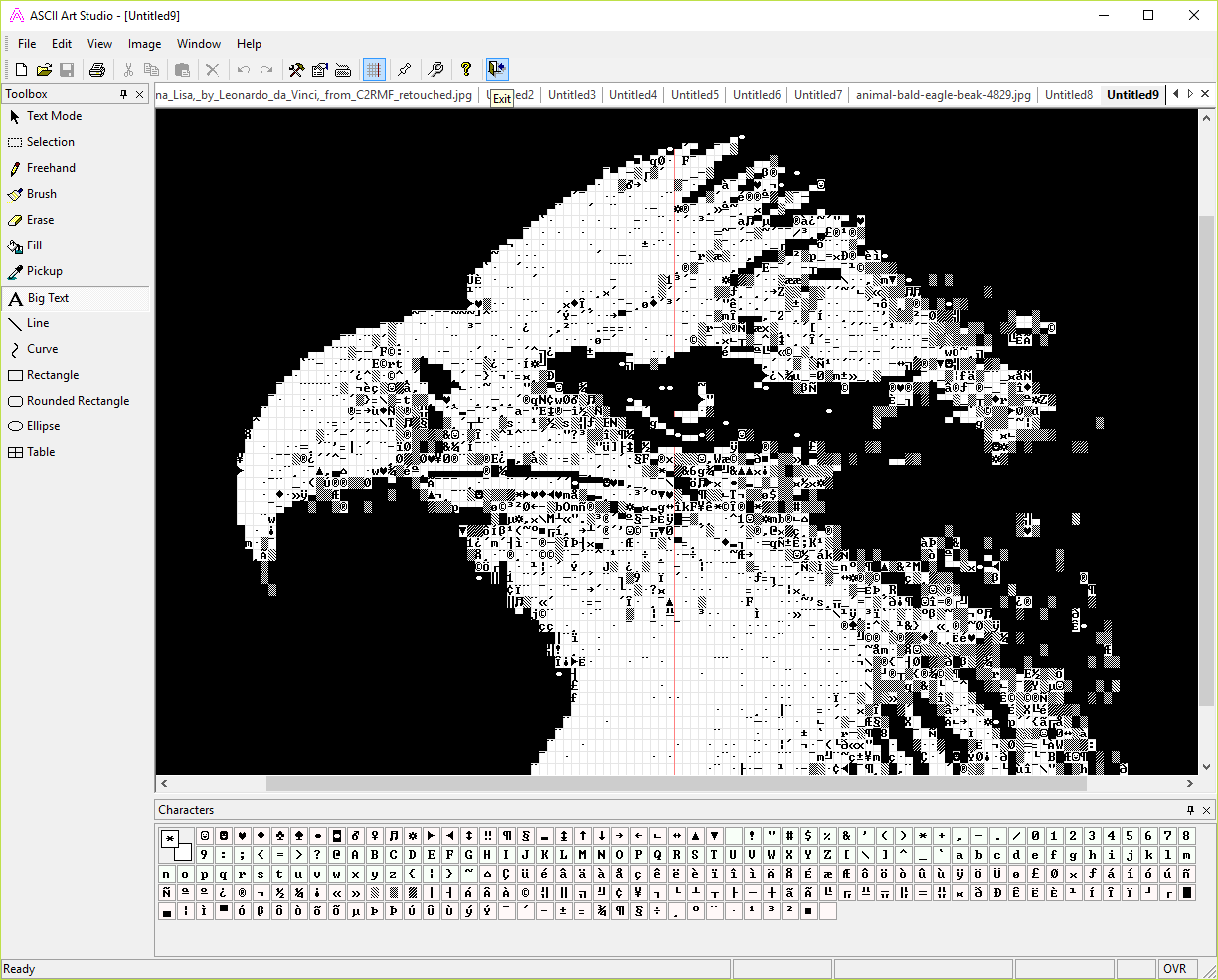 ascii art less than 100 characters