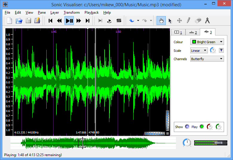 sonic visualiser filter