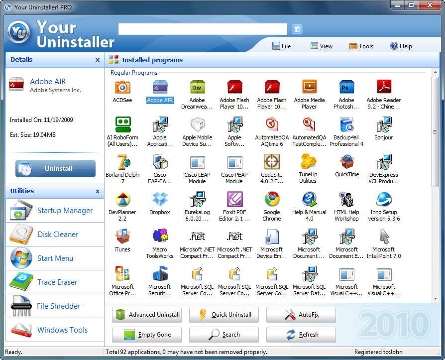 revo uninstaller freeware