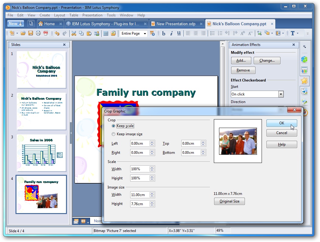 ibm lotus symphony spreadsheet