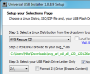 universal usb installer not making persistent file