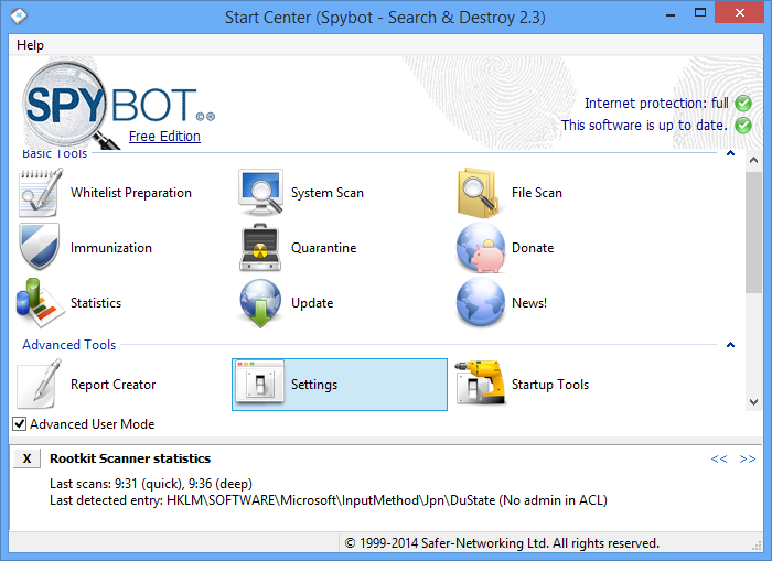 get spybot search and destroy free