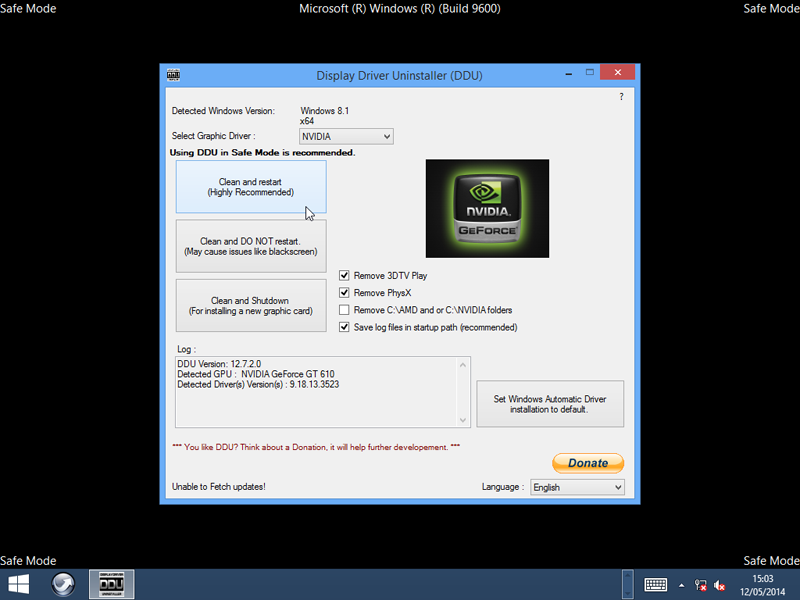 display driver uninstaller nvidia