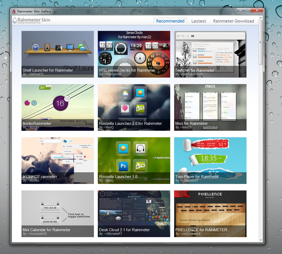 free download rainmeter skin installer