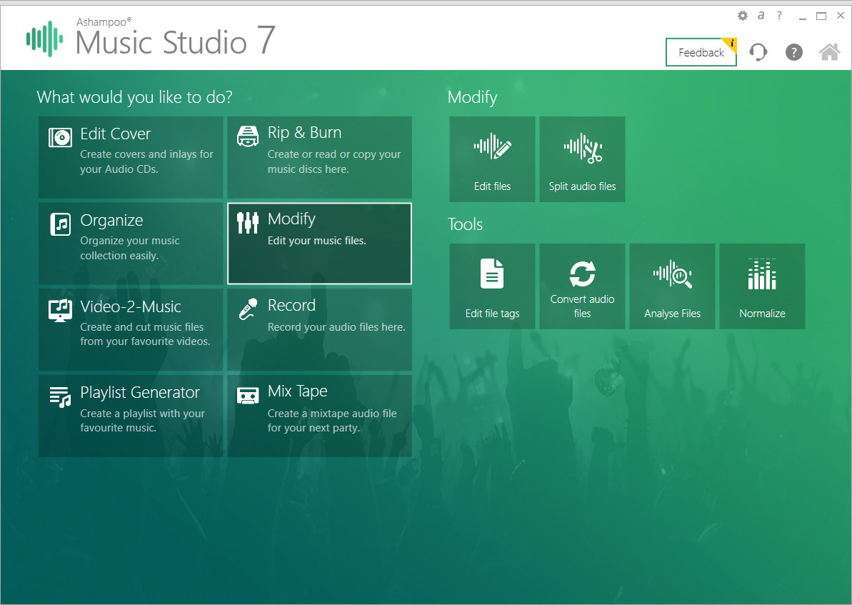 Ashampoo Music Studio 10.0.2.2 free instals