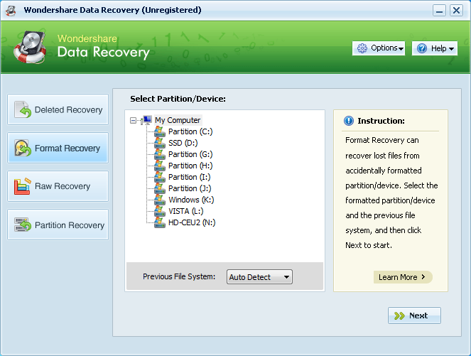 wondershare data recovery key free