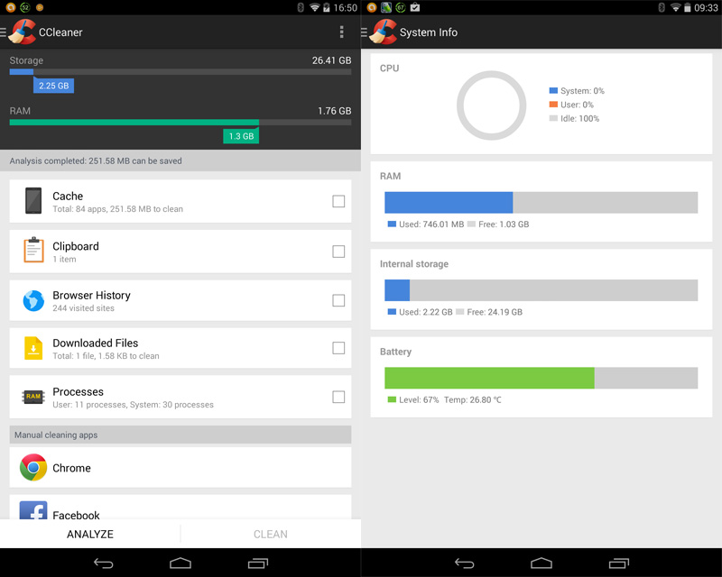 review about ccleaner for android