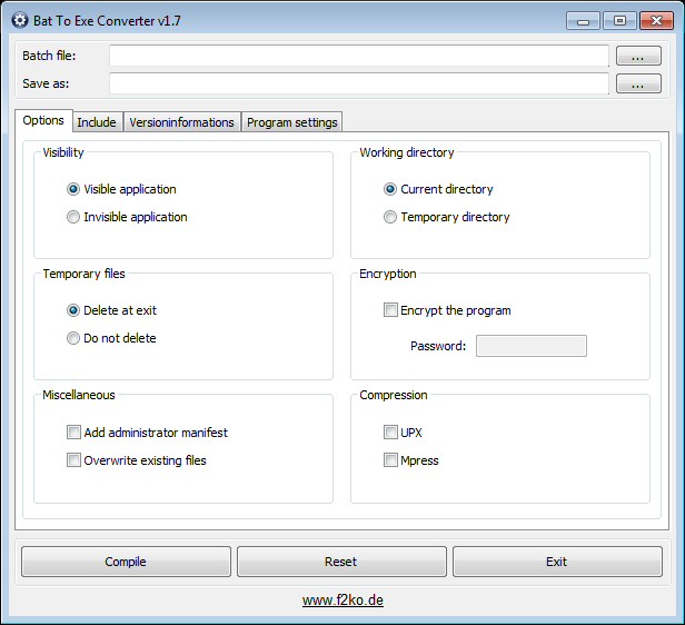 exe to bat converter