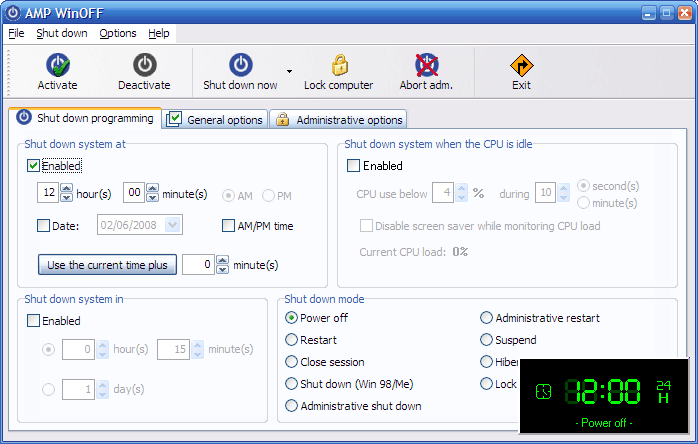 AMP WinOFF 5.01 free download Download the latest freeware, shareware
