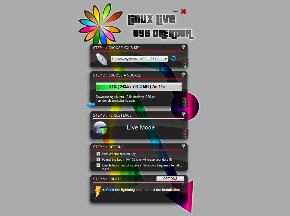 linux live dvd creator download
