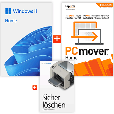 Windows 11 Home + PCmover Home [1-M] + O&O SafeErase 20 Pro