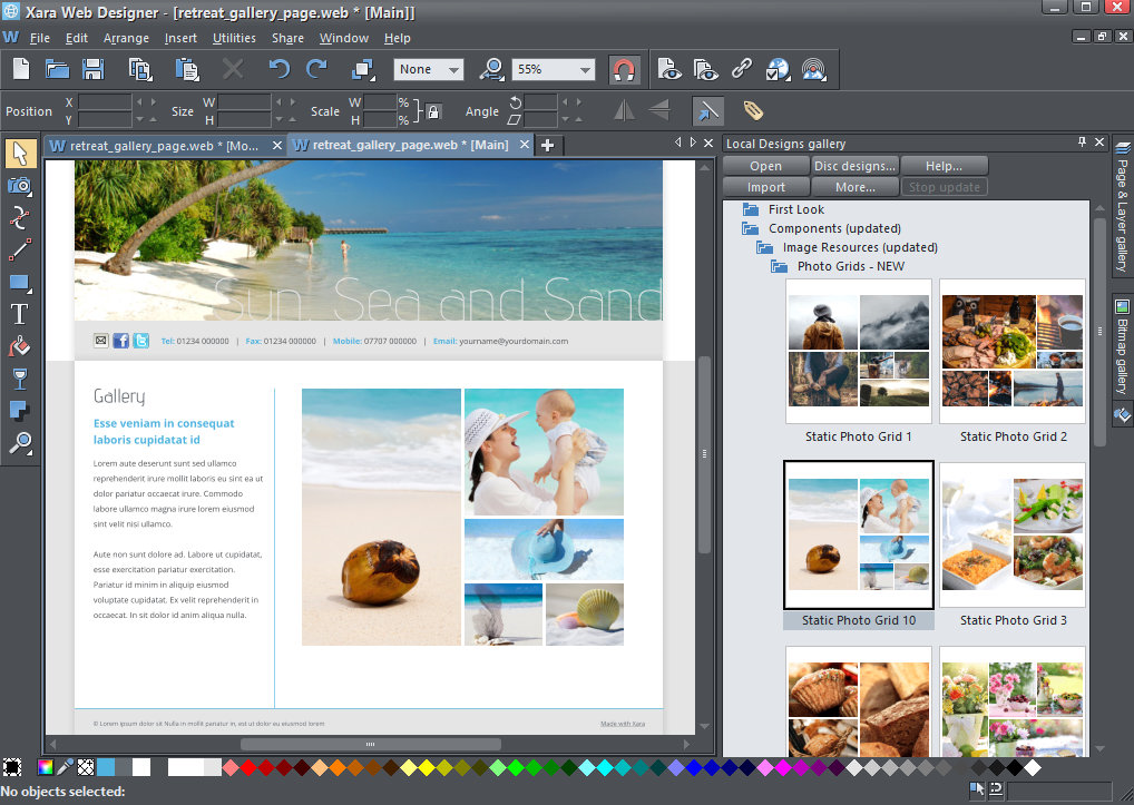 put a video on website with xara web designer 11 premium