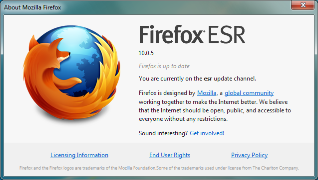 what is the current firefox esr version