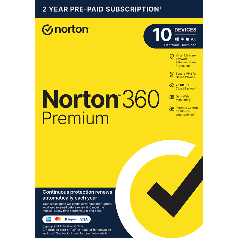 Computeractive Software Store Norton 360 Premium 2024 [10Device, 2YR]