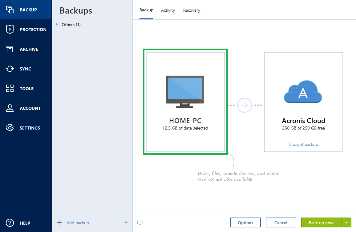 backup acronis true image 2021