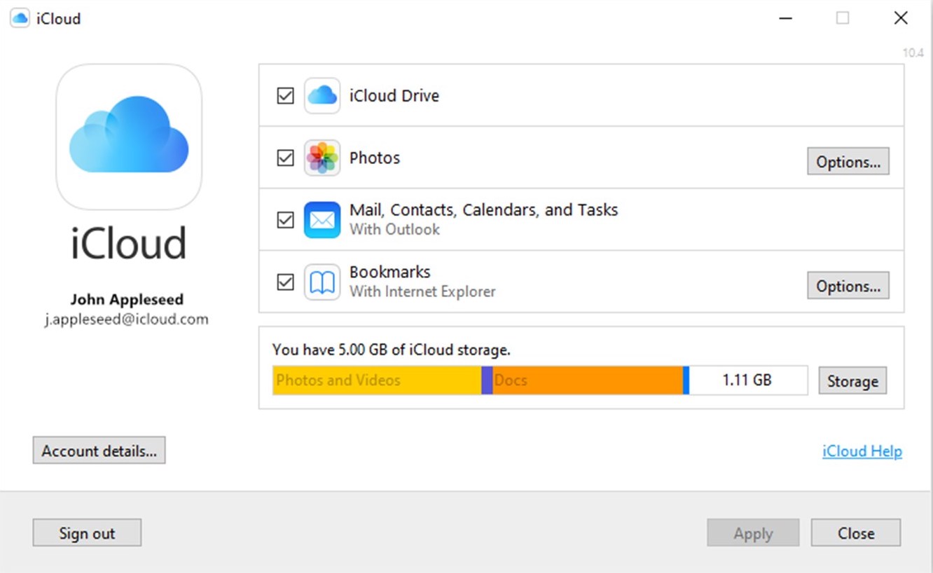 icloud pc download windows 10