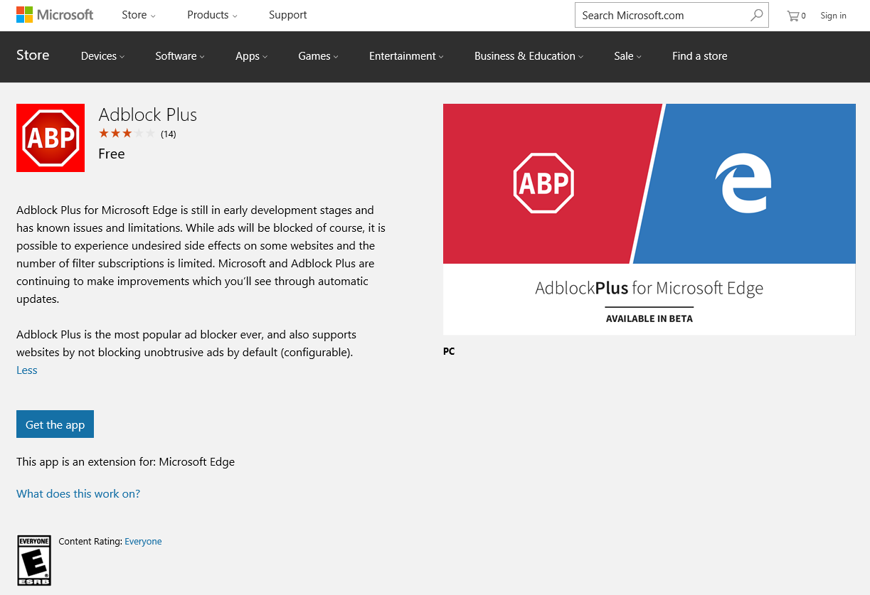 adblock plus microsoft edge download