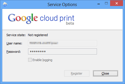 google cloud print for windows 10