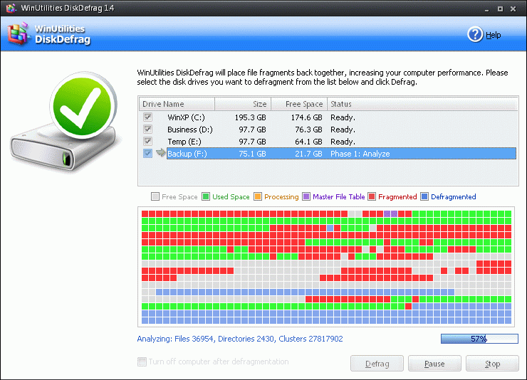 disk defragmenter windows xp free download