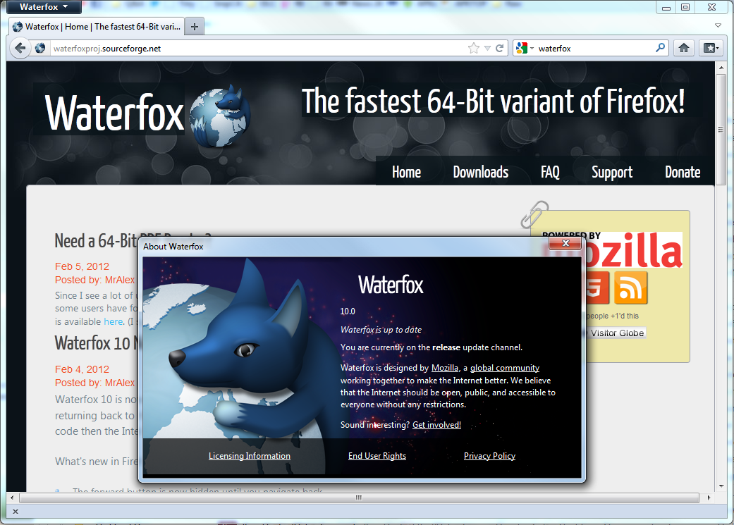 waterfox linux