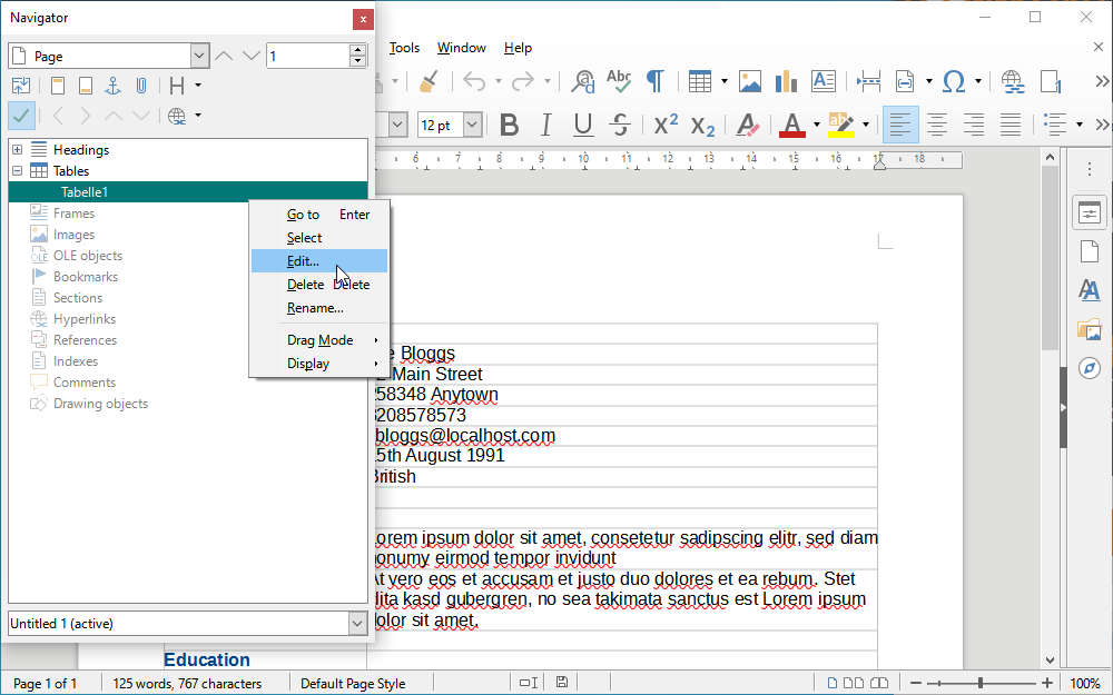 libreoffice ods