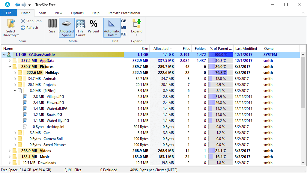 treesize software free download