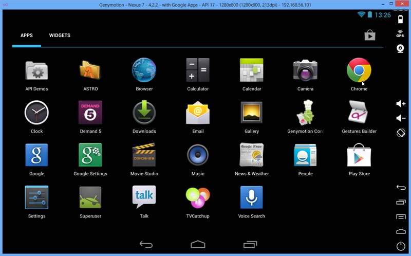 android emulator mac for test 4.4