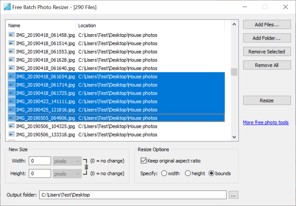 Batch Photo Resizer download the new version