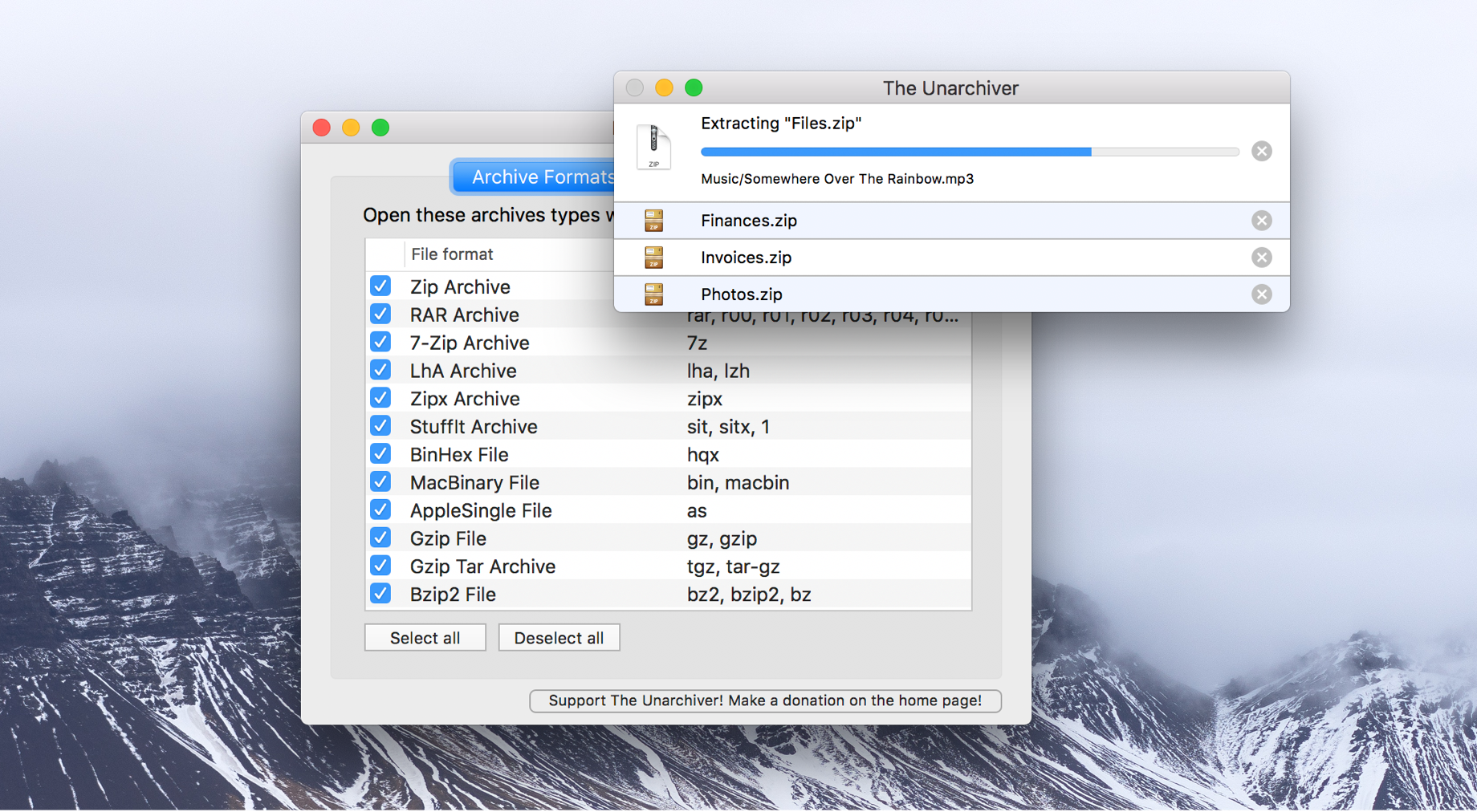 free download of the unarchiver for mac