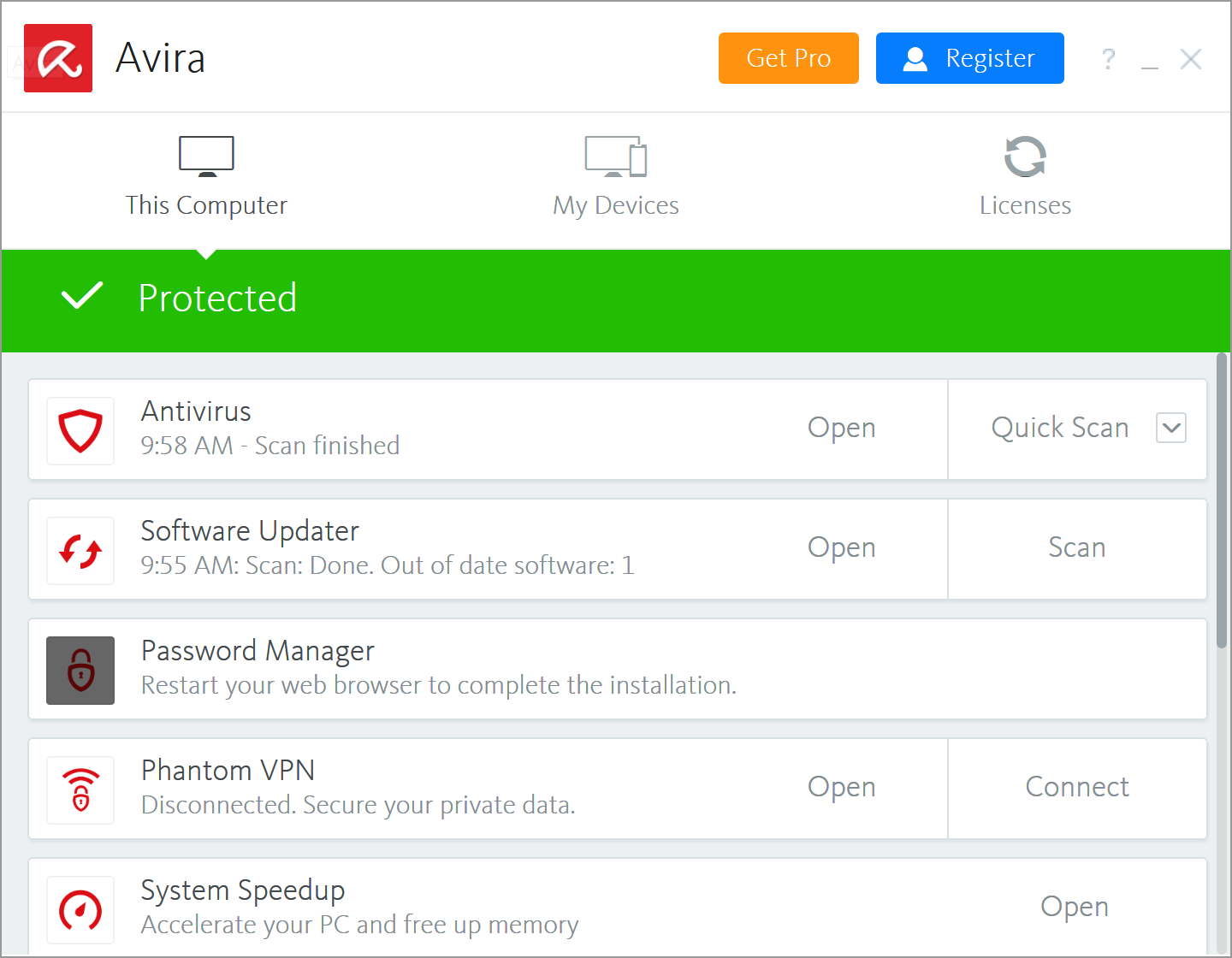 Avira Antivirus Pro 2016 v15.0.34.17 Full Key โปรแกรมสแกนไวรัสร่มแดง