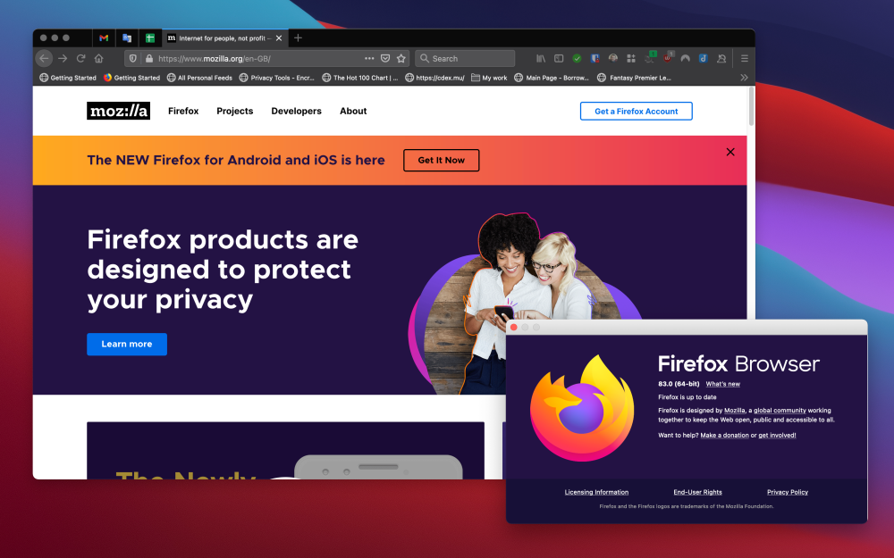 Firefox 64-bit mac os x