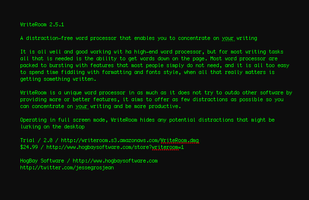 software similar to writeroom for windows