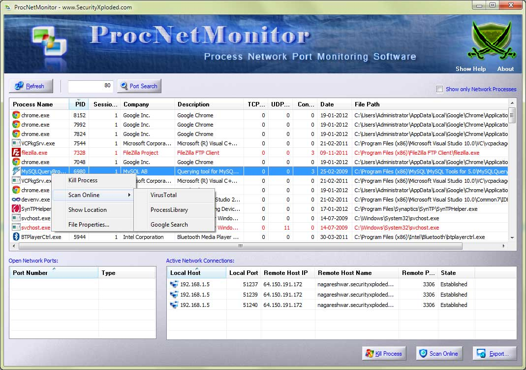 2008 server process monitor