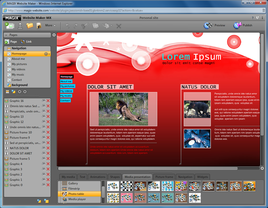 MAGIX Website Maker MX Free Download Downloads Freeware