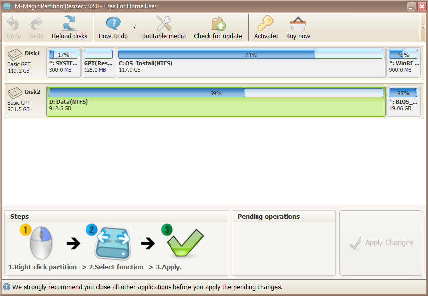 IM-Magic Partition Resizer Pro 6.8 / WinPE download the new version