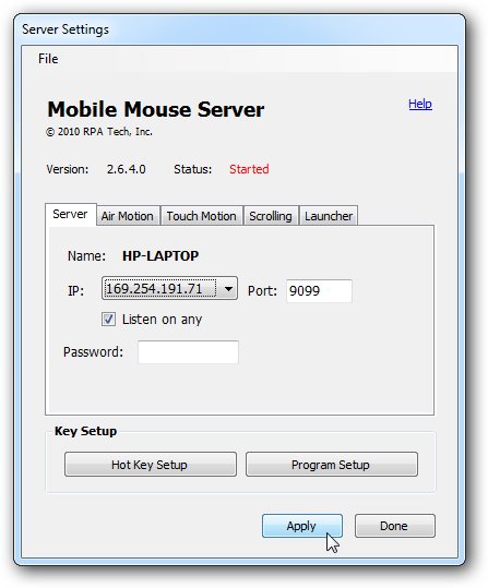 remote mouse server