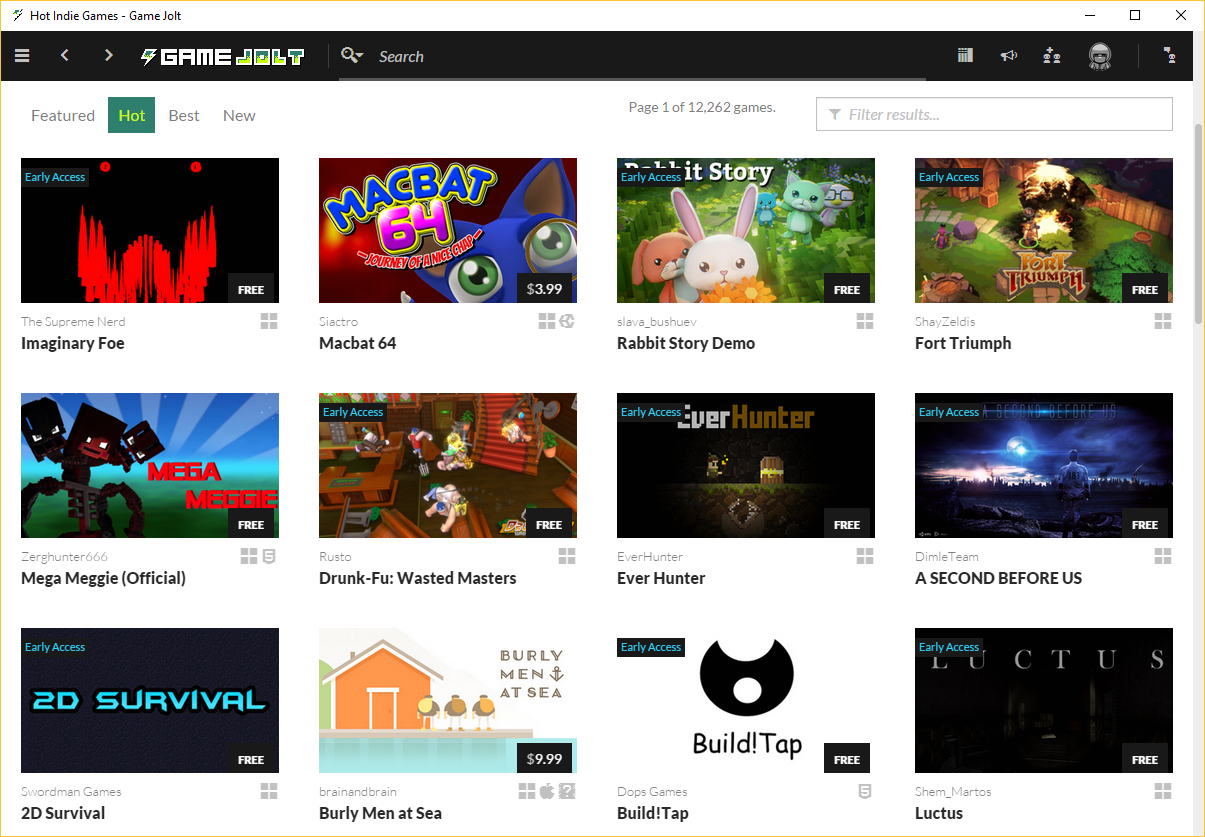 Game Jolt Client 0.10.5 free download - Software reviews, downloads, news,  free trials, freeware and full commercial software - Downloadcrew